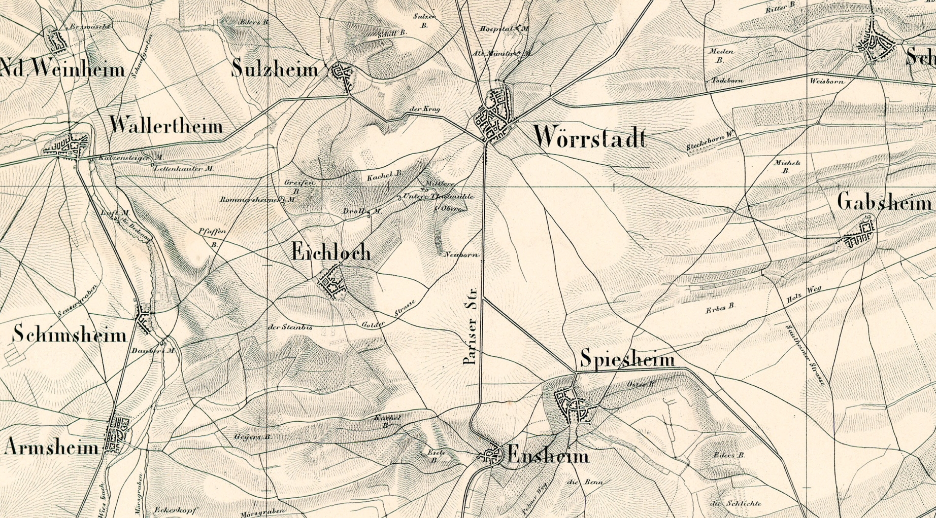 Karte_1.50k_Grossh.Hessen-1823-1850-Eichloch_u._Umg